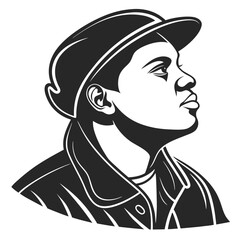 Man Face silhouette vector illustration