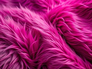 Obraz premium Monochrome Pink Faux Fur Texture: Close-Up Macro Flat Lay for Fashion & Design
