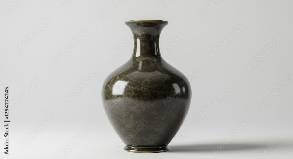 Poster a brown vase sits on a white background. the vase is empty and has a simple, elegant design. the whi