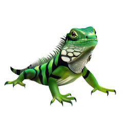 3D vector icon of Fiji banded iguana isolated on transparency background