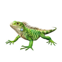 Fototapeta premium 3D vector icon of Fiji banded iguana isolated on transparency background