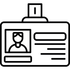 Student Card Icon Vector Element