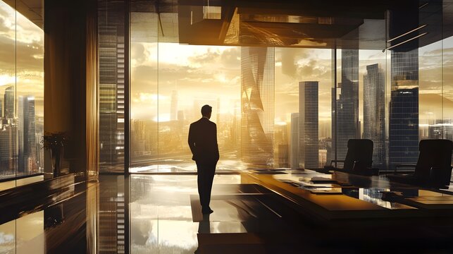 Professional business concept illustration with dynamic and modern elements, great for corporate projects