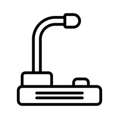 Obraz premium Desktop Microphone Icon Vector Element