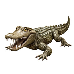 Obraz premium 3D vector icon of Mugger crocodile isolated on transparency background