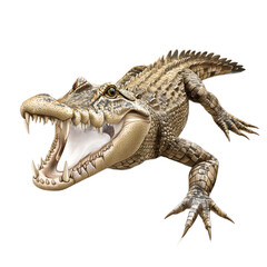 Fototapeta premium 3D vector icon of Mugger crocodile isolated on transparency background