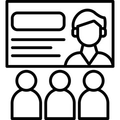 Video Conference Icon Vector Element