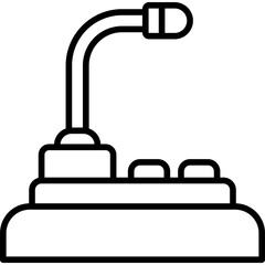 Desktop Microphone Icon Vector Element