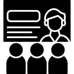 Video Conference Icon Vector Element