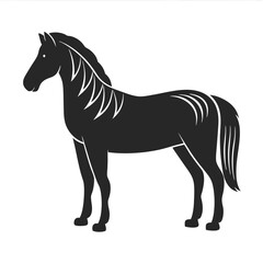 Horse silhouette vector illustration
