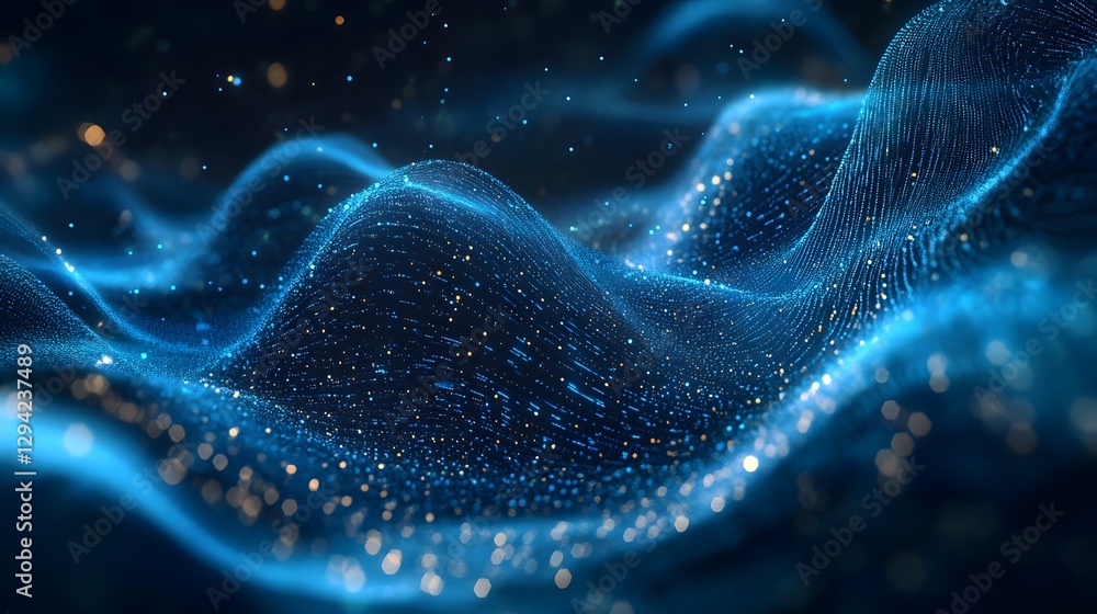 Poster futuristic quantum computer technologies concept with advanced digital and scientific elements