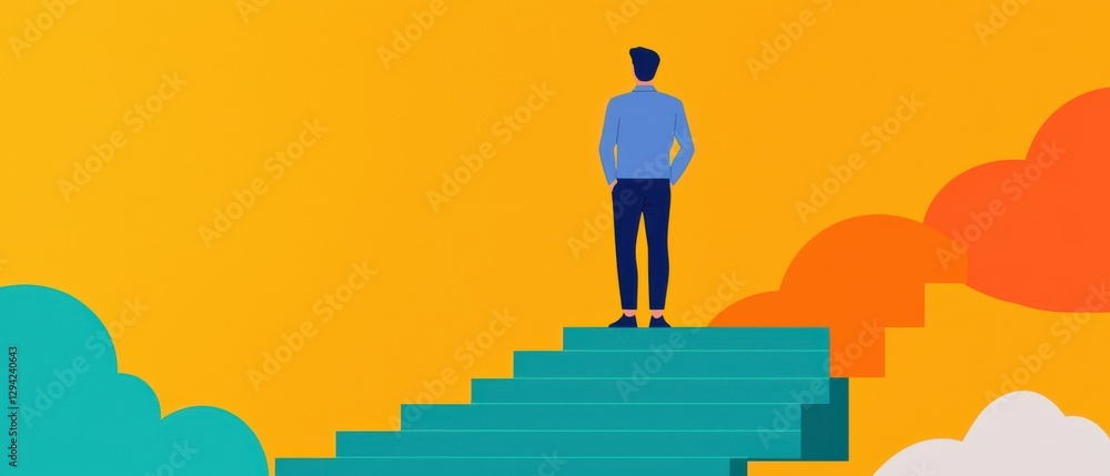Poster goal setting infographics concept. abstract infographic visualizing goal setting mindset and strateg