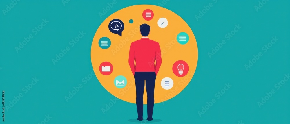 Poster goal setting infographics concept. circular infographic illustrating the smart goal setting framewor