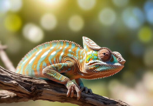 camaleon , ia, realismo,  animal, reptil