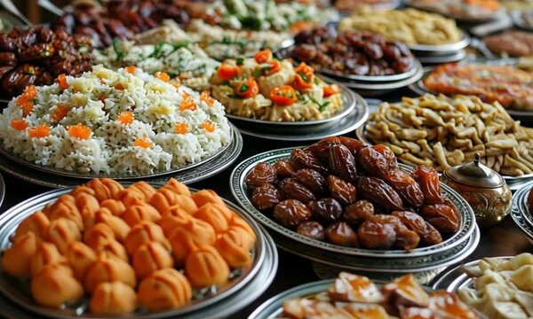 Iftar dishes include sweet foods