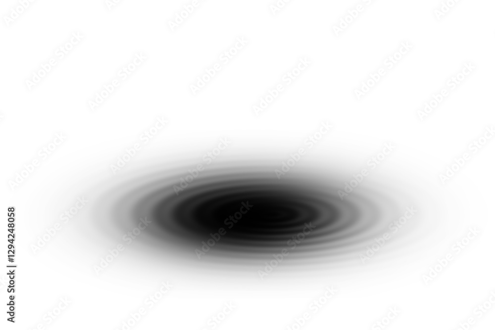 Poster Black shadow overlay effect isolated on transparent background. blurred round shadow. black gradient shadow for design, poster, card, decoration. blur shadow for graphic design elements