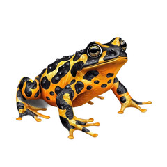 3D vector icon of Fire-bellied toad isolated on transparency background