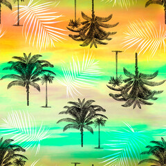 palm trees on the beach