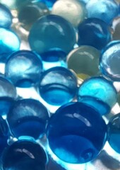 Beautiful blue crystal ball transparent