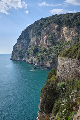 Fototapeta premium Coastal Landscape with Cliffs and Ocean Views