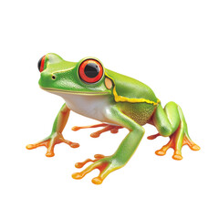 Fototapeta premium 3D vector icon of African tree frog isolated on transparency background