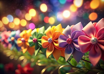 Fototapeta premium Elegant Bows with Delicate Flowers - Bokeh Background Stock Photo