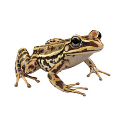 Naklejka premium 3D vector icon of Pickerel frog isolated on transparency background