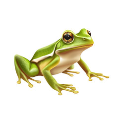 Obraz premium 3D vector icon of Cricket frog isolated on transparency background