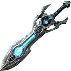 Futuristic energy sword ,transparent background