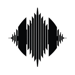 Innovative soundwave icon silhouette effectively representing the dynamic energy of public speeches in corporate events