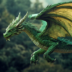 green dragon head