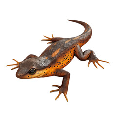 Fototapeta premium 3D vector icon of Northern crested newt isolated on transparency background