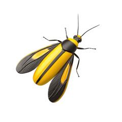 3D icon of Firefly (Lightning bug) isolated on transparency background