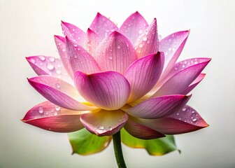 Elegant Pink Lotus Flower Vertical Close-up, Water Lily Blossom, Aquatic Plant, Nature Photography