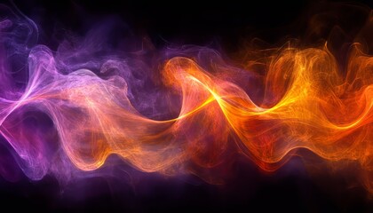 Fototapeta premium Abstract Vibrant Flowing Energy, Swirling Ribbons of Light and Color, Digital Art Background,