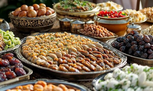 Iftar dishes include sweet foods