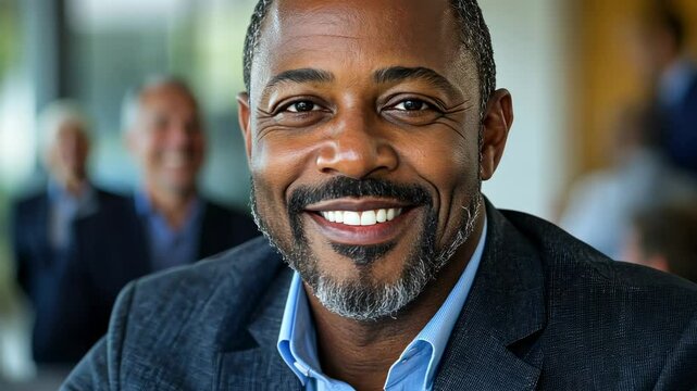 Portrait of a Happy Successful African American Businessman