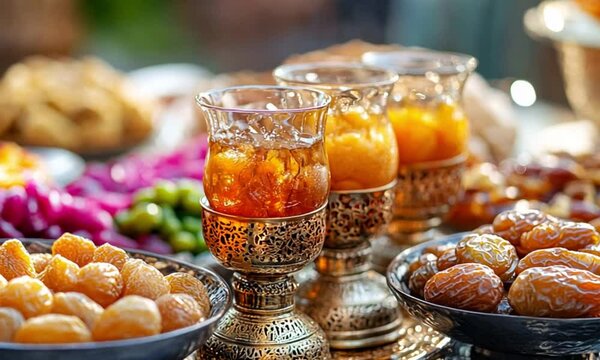 Iftar dishes include sweet foods
