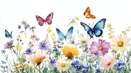 A vibrant meadow of wildflowers