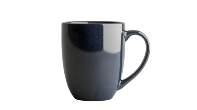 Photo - Simple Gray Ceramic Coffee Mug on Black Background
