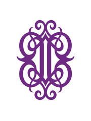 Obraz premium Ornate monogram vector graphic design.