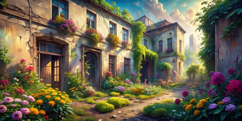 Pastel Spring Garden Watercolor Urban Exploration Photography