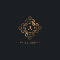 Luxury Decorative letter A logo