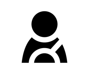 Driver icon. Simple car driver black vector illustration.