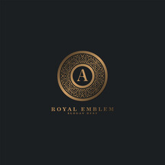 Luxury Decorative letter A logo