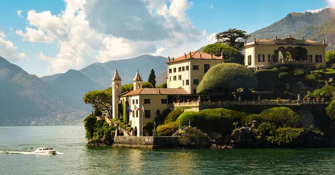 Italian architecture on Lake Como Italy  