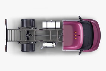 Illustration 3D Generic Truck Chassis Frame with Futuristic Design for Commercial Transport