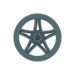 Obraz premium Black Star-Shaped Wheel