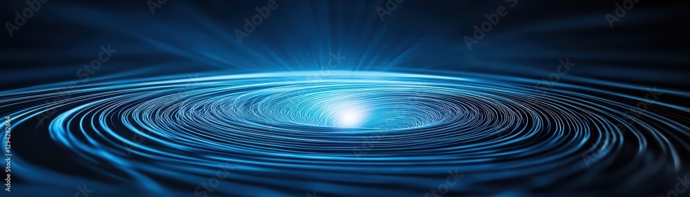 Aufkleber magnetic field effect bending light in a dynamic abstract scene