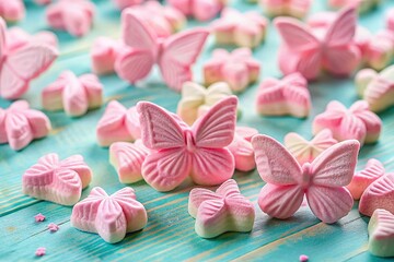Pink Marshmallow Butterfly Candy Sweets - Candid Photography